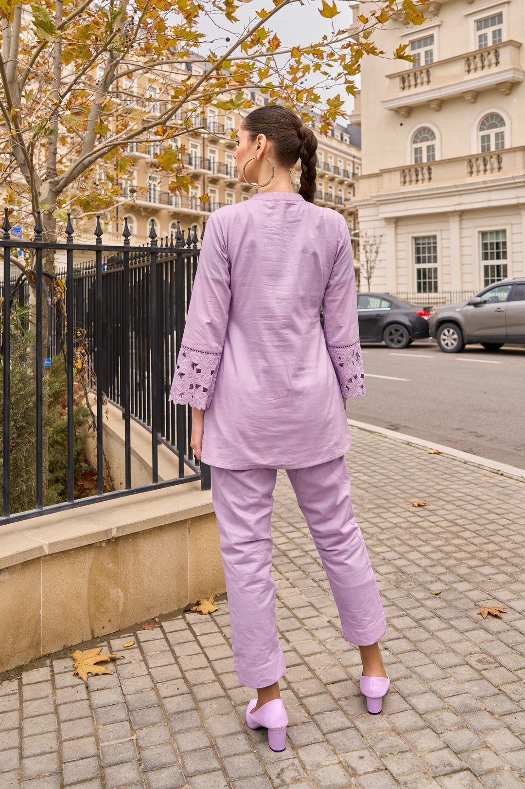 Anuja Orchid Embroidered Co-ord Set