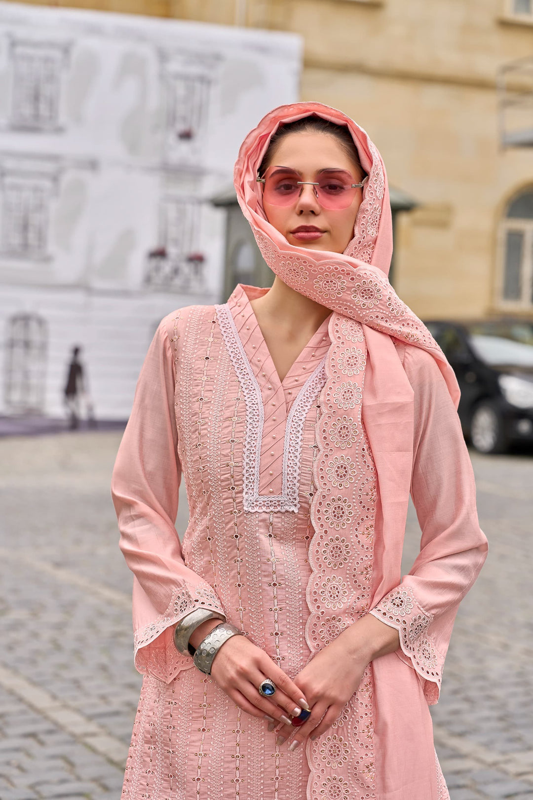 Ayat Blossom Full Embroidery Premium Lawn Suit Set