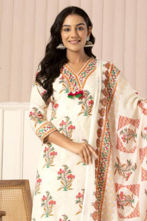 Deepshikha Rose Printed Cotton Suit Set
