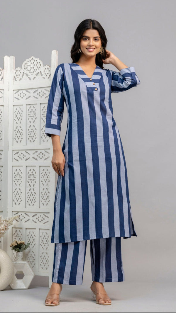 Mika Indi Stripes Cotton Co-ord Set