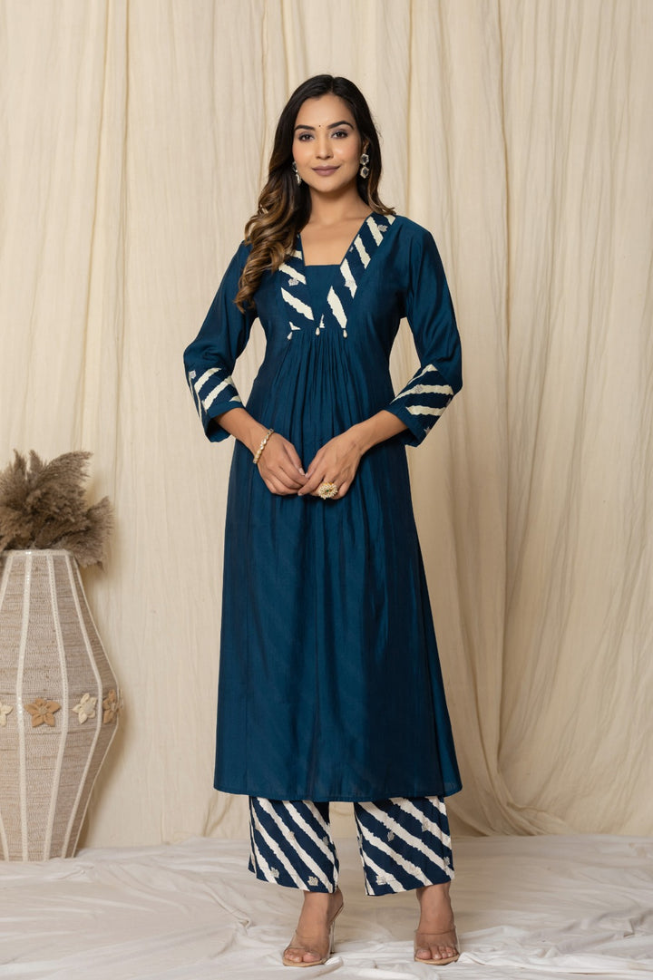 Mika cobalt Kurta Pant Set