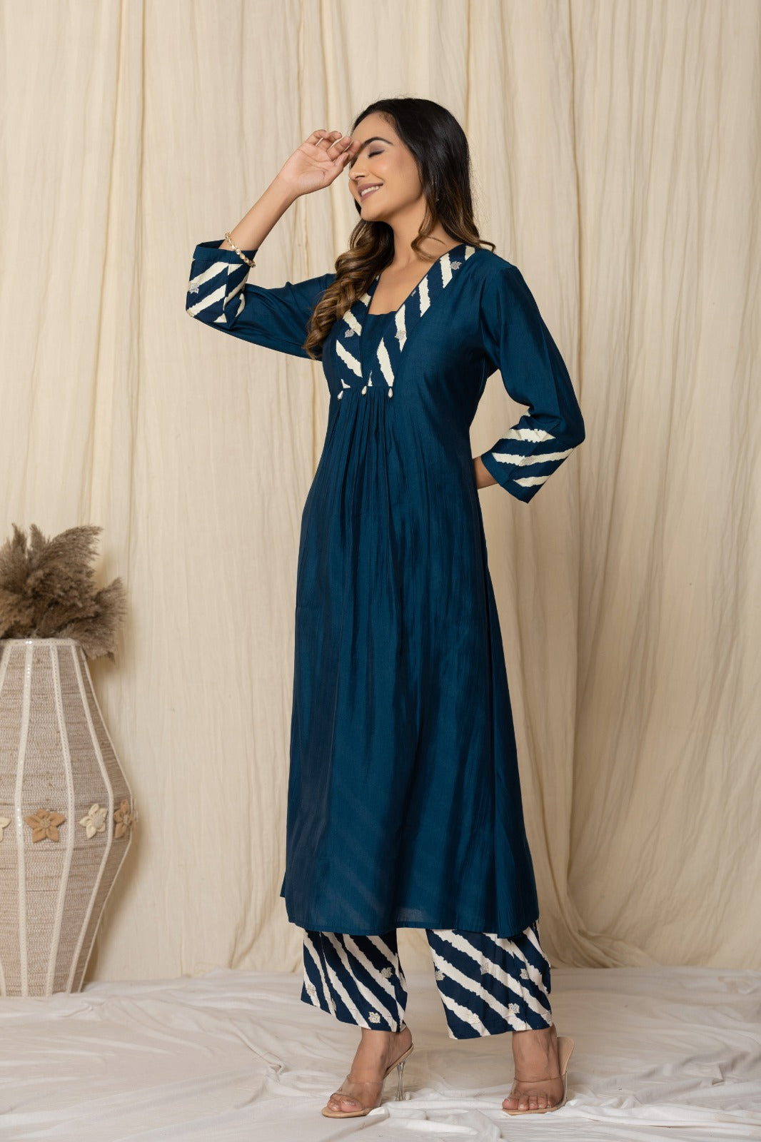 Mika cobalt Kurta Pant Set