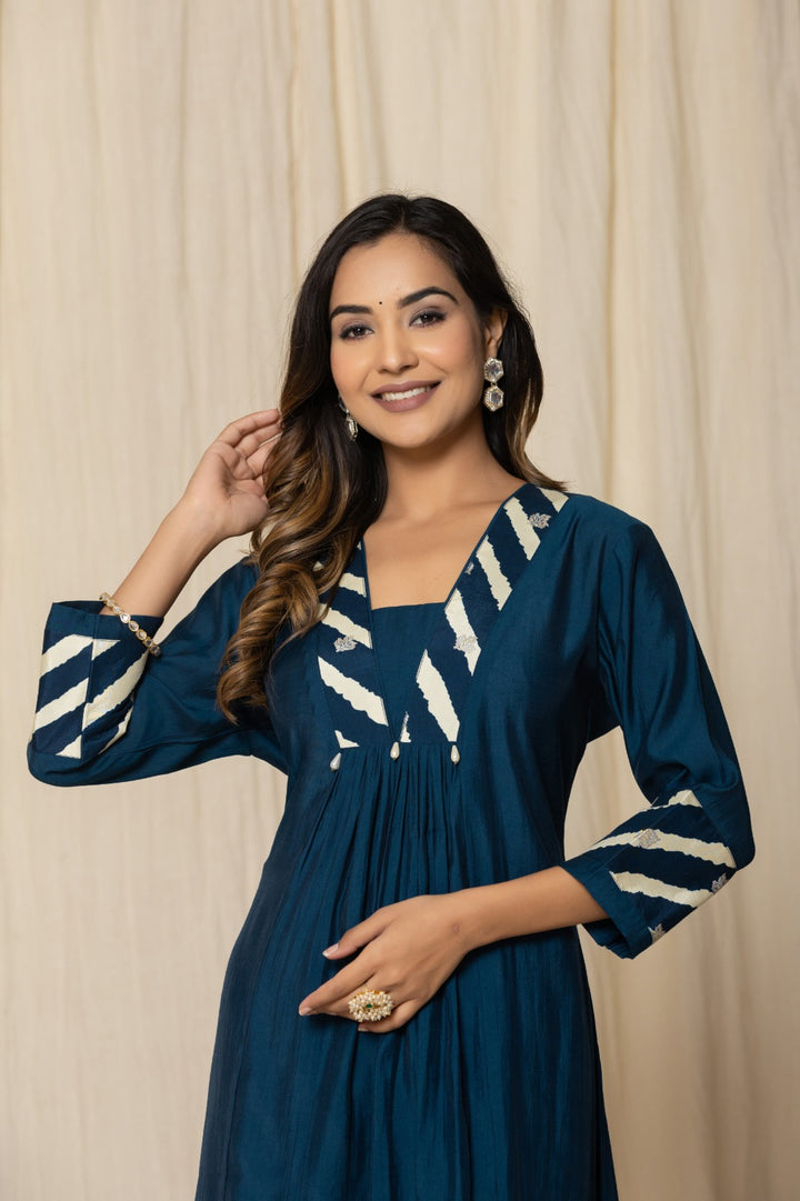 Mika cobalt Kurta Pant Set