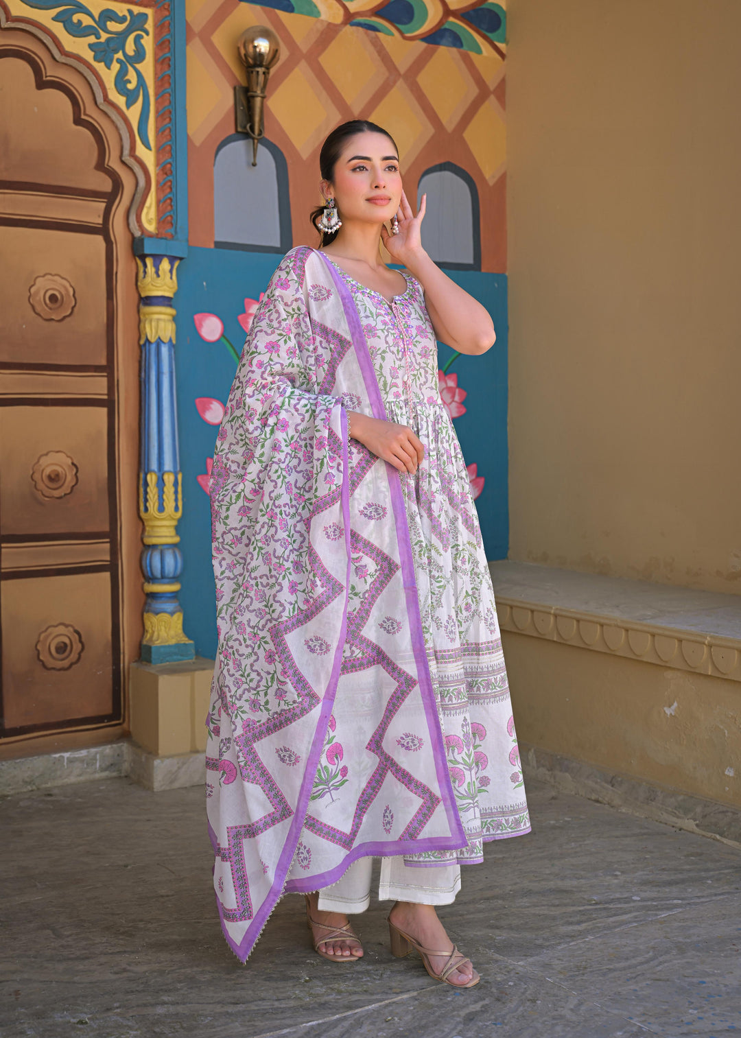 Tridhara Misty cotton suit set
