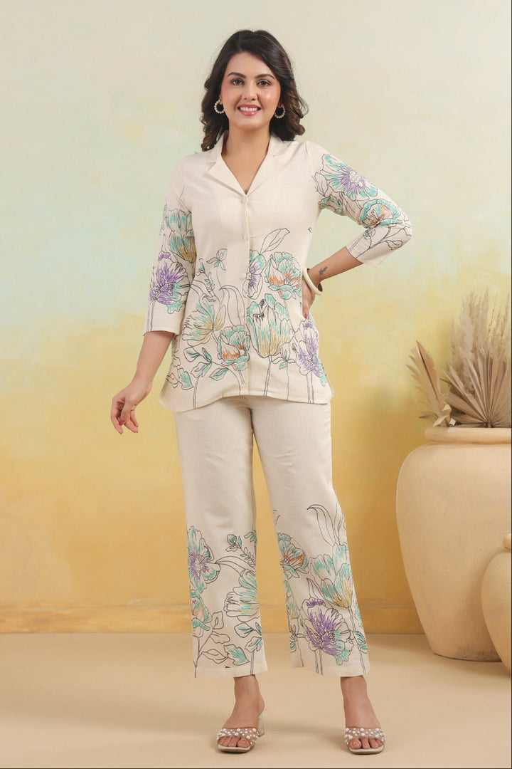 Hardik Snow Printed Cotton Co-ord Set