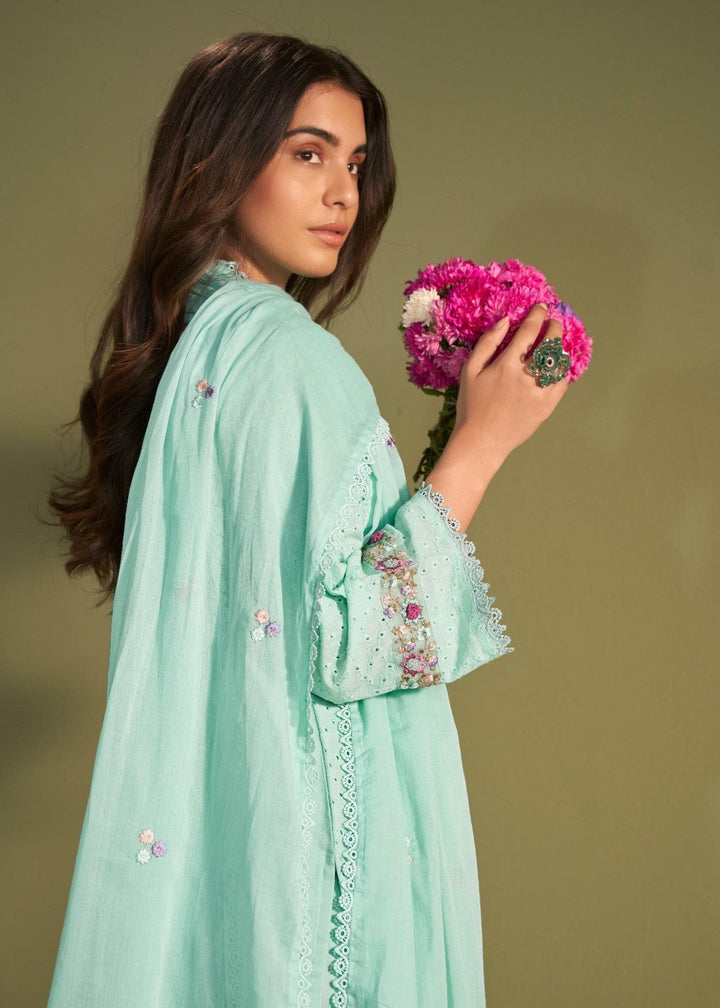 Nadira tiffany schiffli cotton suit set