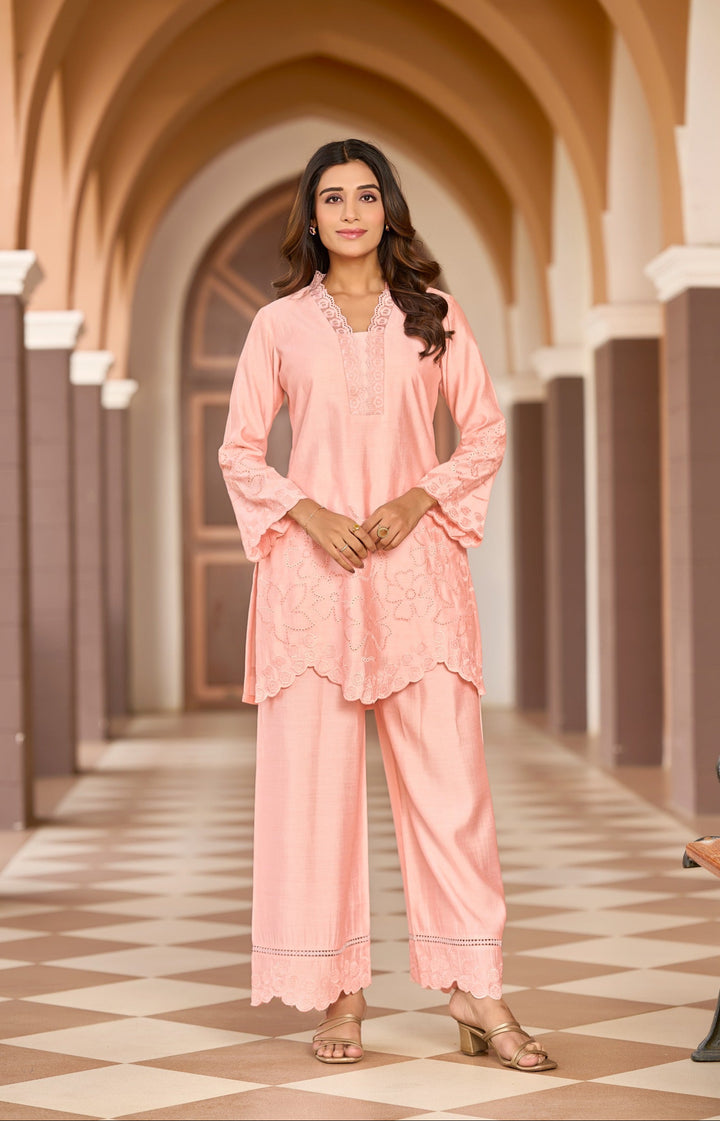 Ayat apricot cotton Linen Co-ord Set