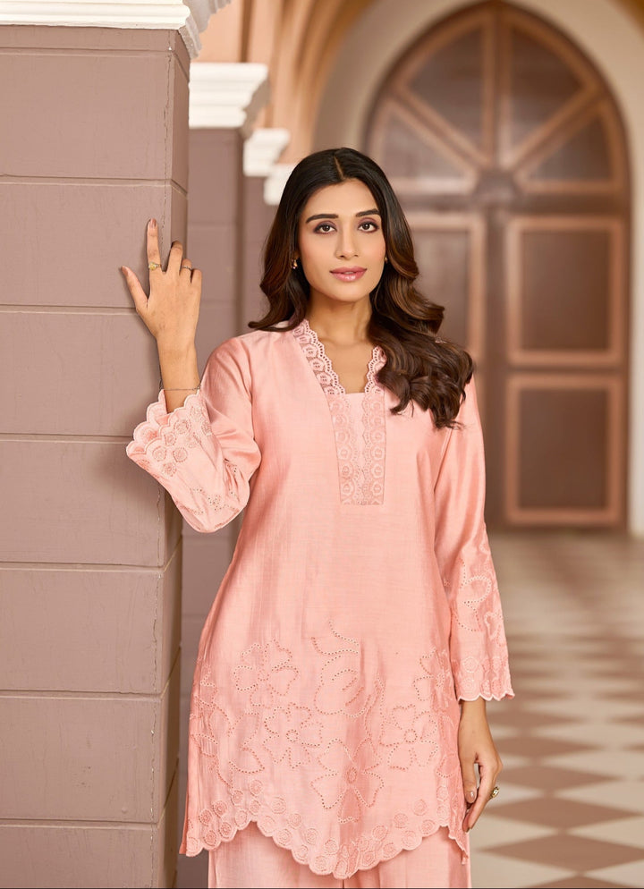 Ayat apricot cotton Linen Co-ord Set
