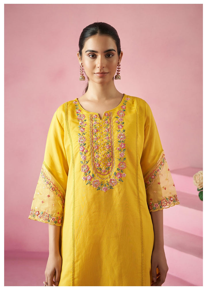 Nadira Gold Embroidery Lawn Suit Set