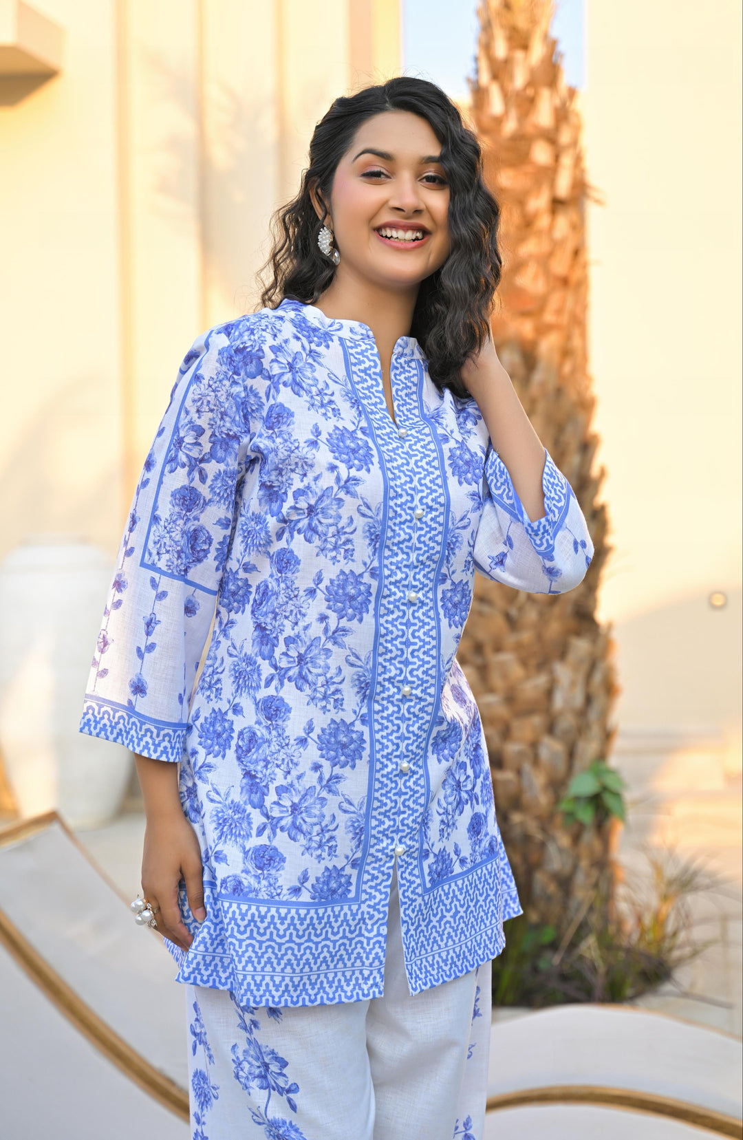 vastramaya indigo cotton co-ord set