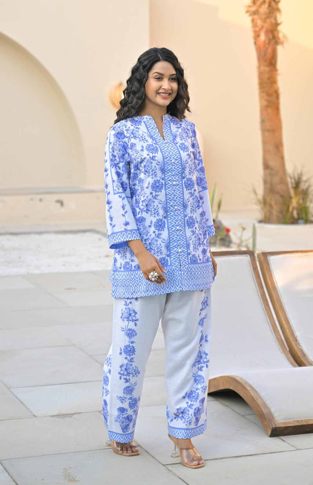vastramaya indigo cotton co-ord set