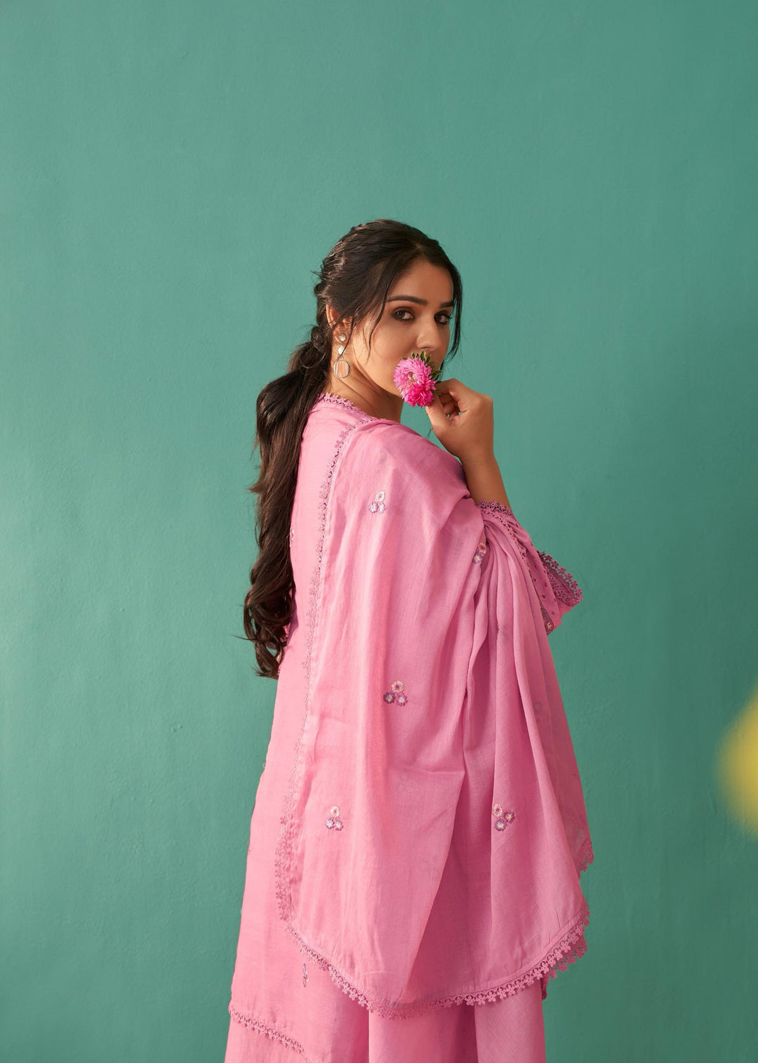 Nadira Punch Schiffli Cotton embroidery suit set