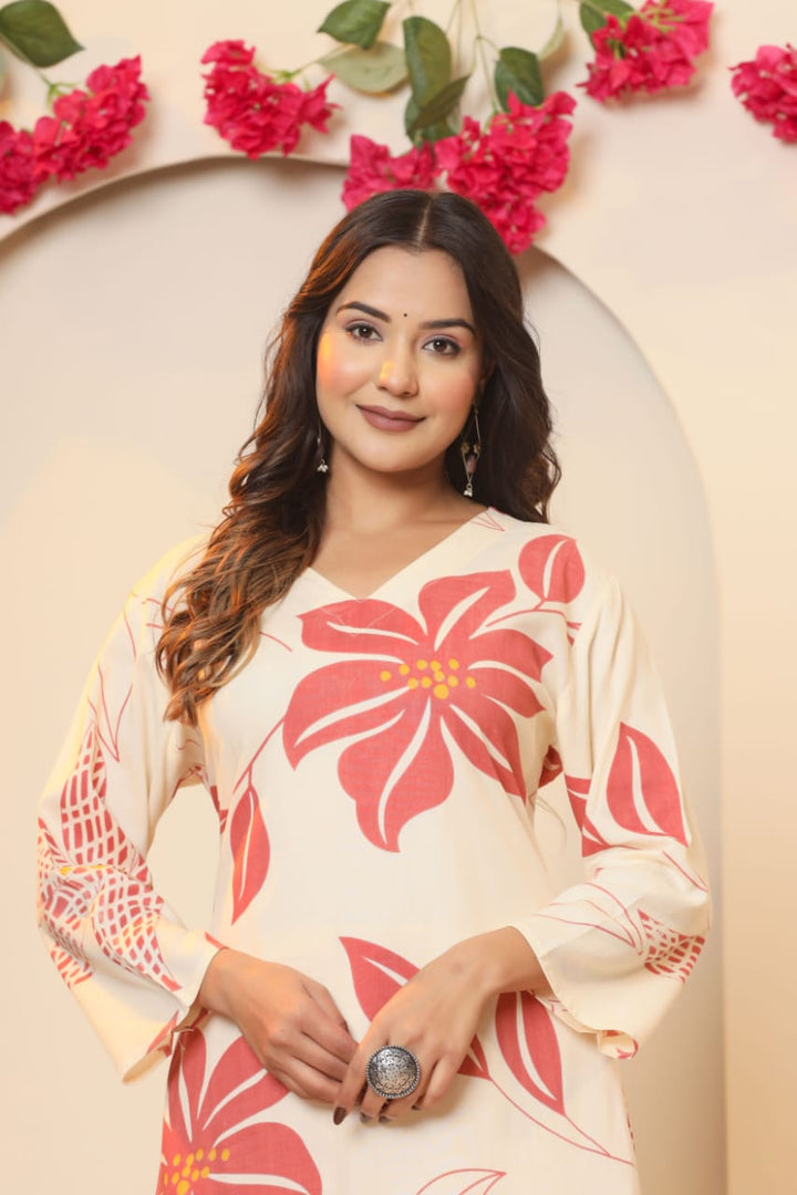 hardik tulip cotton kurta pants set