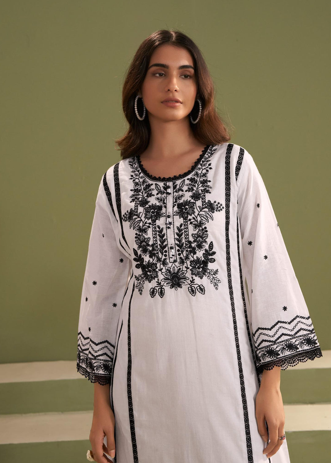 Nadira Seashell Embroidery Suit Set