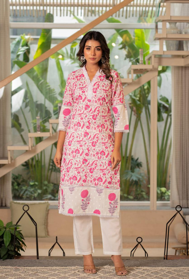 Napoly Rose Cotton Suit Set