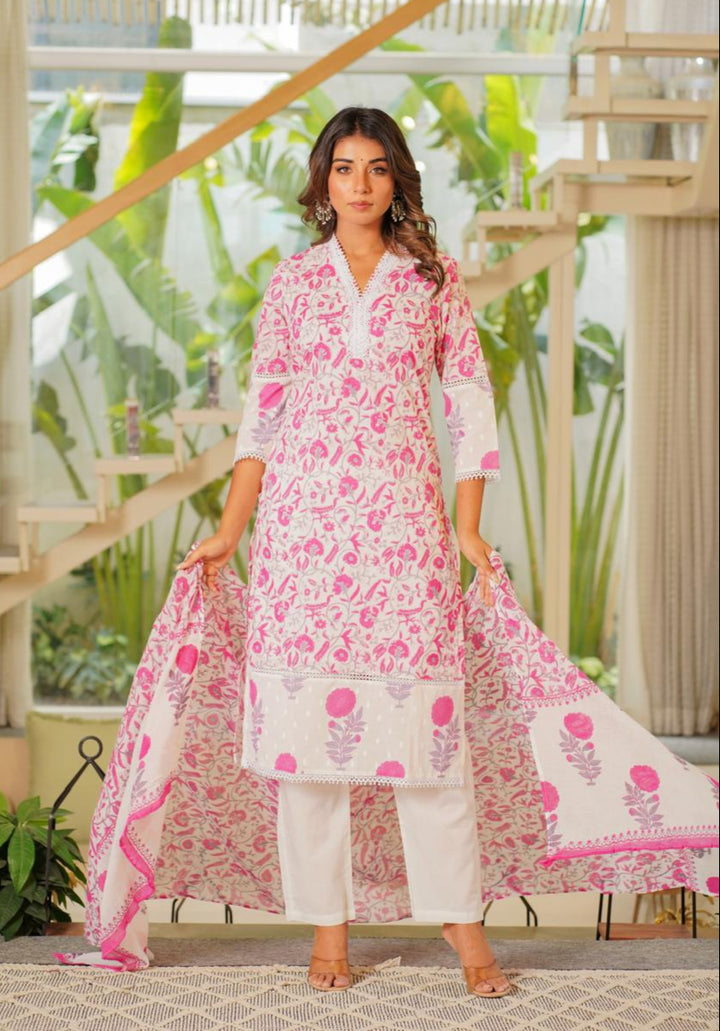 Napoly Rose Cotton Suit Set