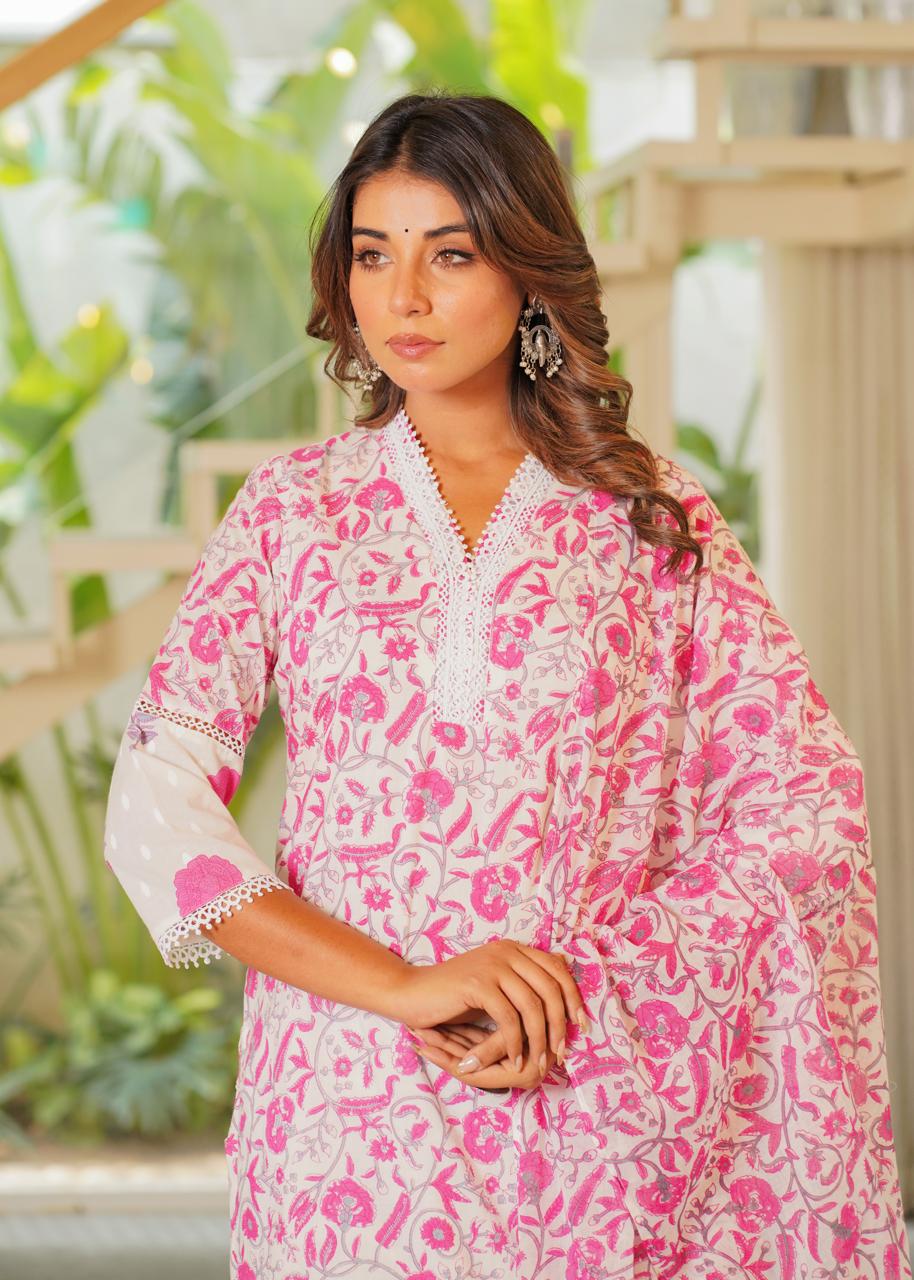 Napoly Rose Cotton Suit Set