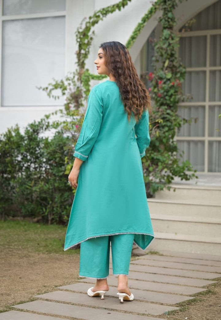 Bhakti Hibis Embroidery Co-ord Set