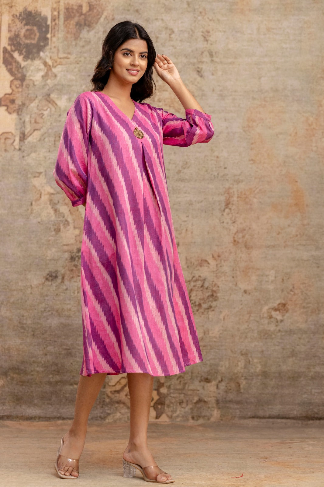 Mika rouge cotton Dress