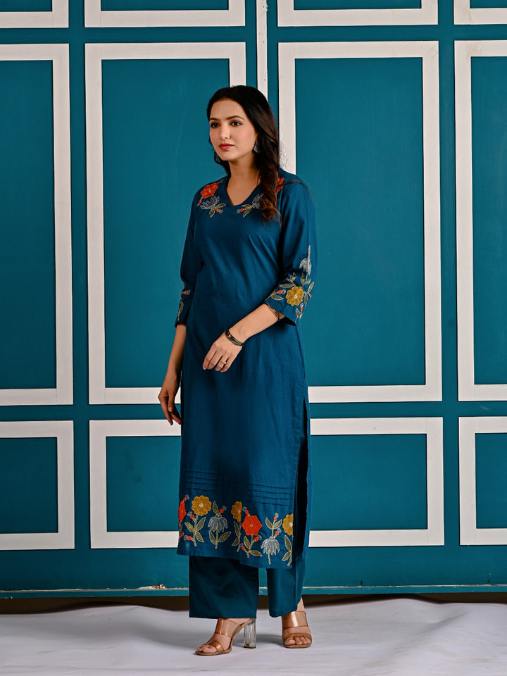 Mika Tiffany Embroidered Kurta Pant Set