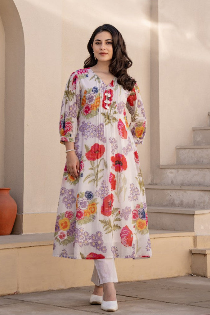 Tiara Chroma Cotton Kurta Pant Set