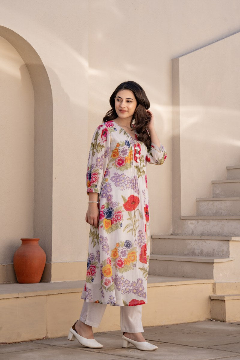 Tiara Chroma Cotton Kurta Pant Set