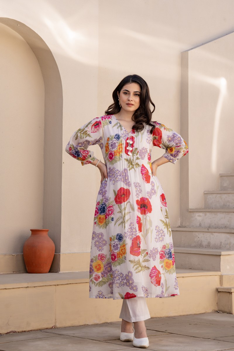 Tiara Chroma Cotton Kurta Pant Set