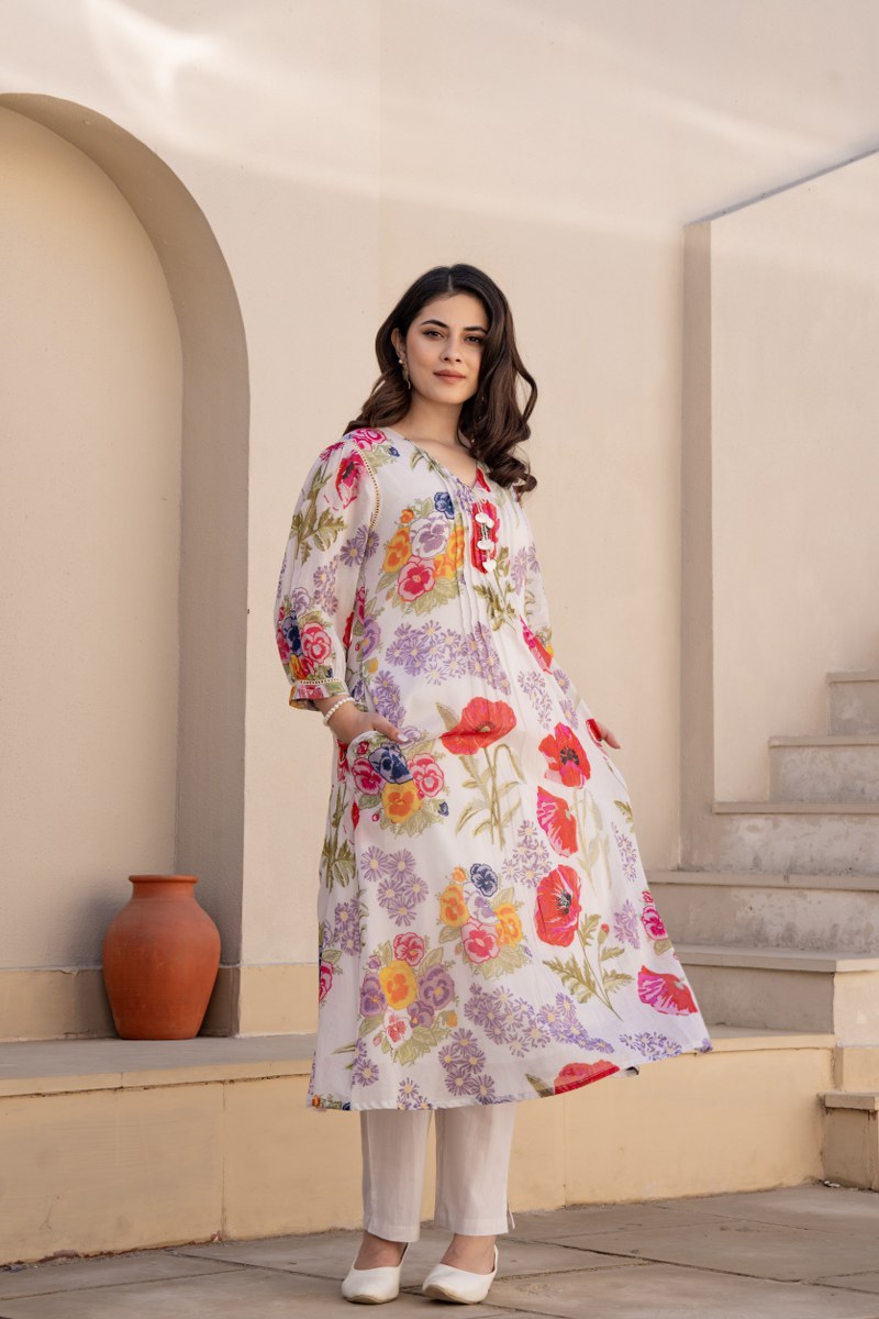 Tiara Chroma Cotton Kurta Pant Set