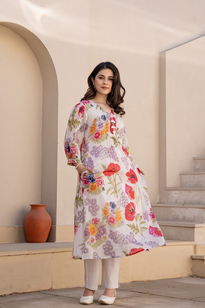 Tiara Chroma Cotton Kurta Pant Set