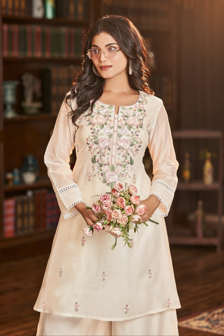 Gaurisha Pearl Embroidery Co-ord Set