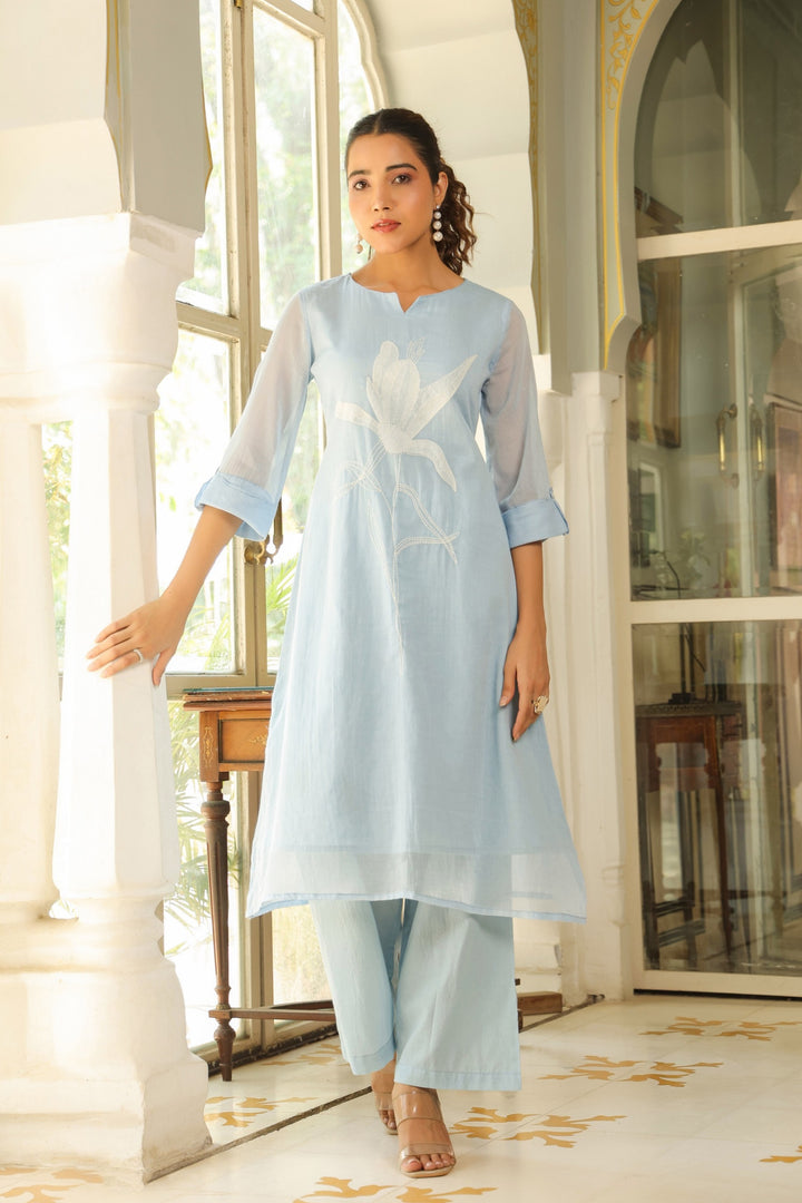 Vastramaya Tiffany Cotton Kurta Pant Set