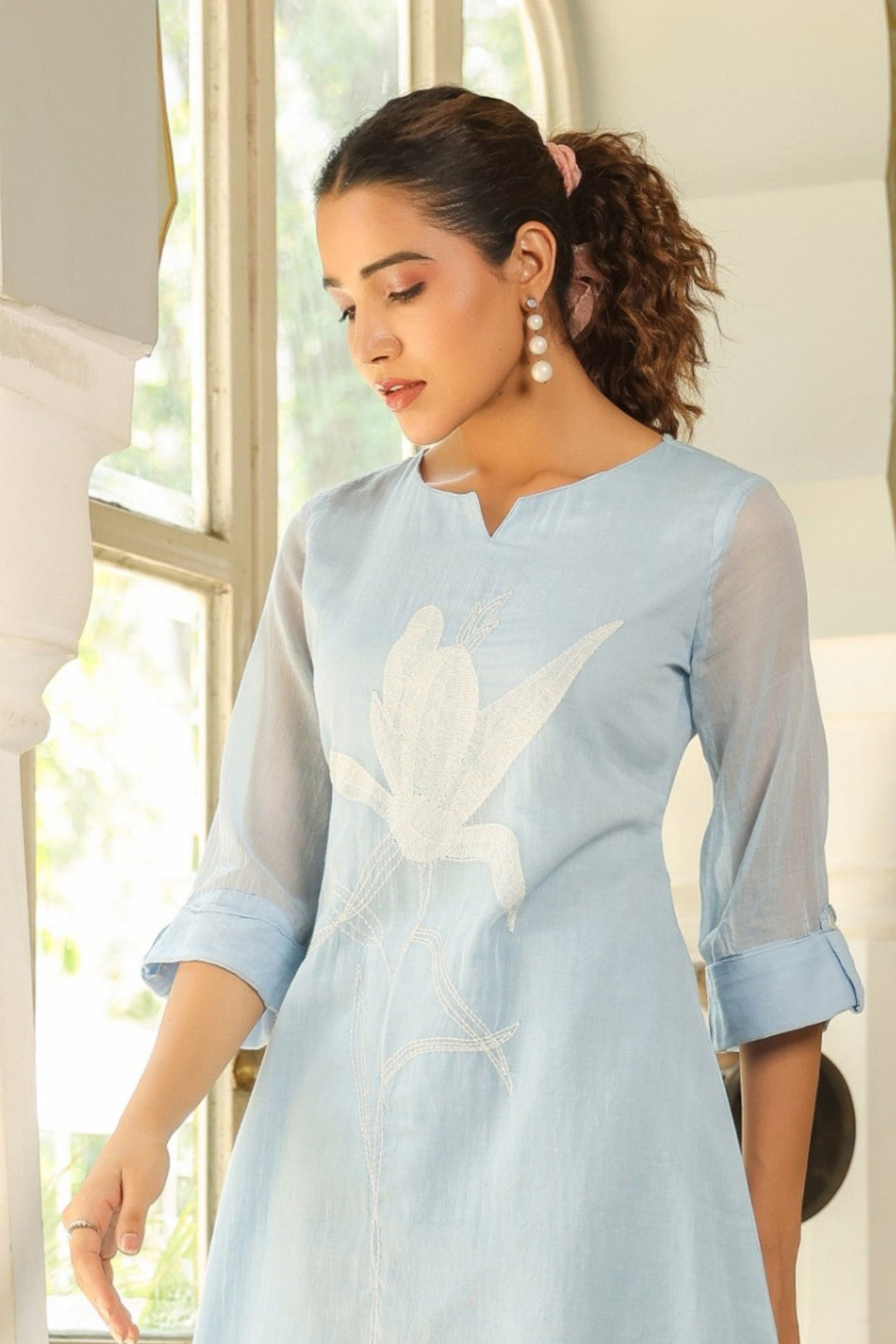 Vastramaya Tiffany Cotton Kurta Pant Set