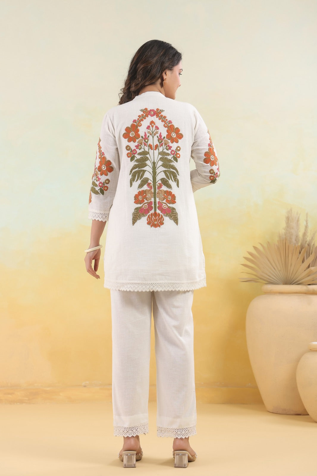 Hopipola Pearl Emnbroidery Cotton Co-ord Set