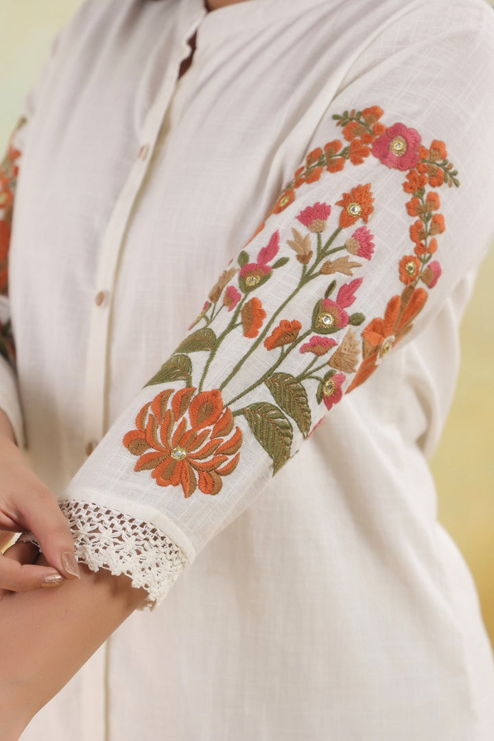 Hopipola Pearl Emnbroidery Cotton Co-ord Set