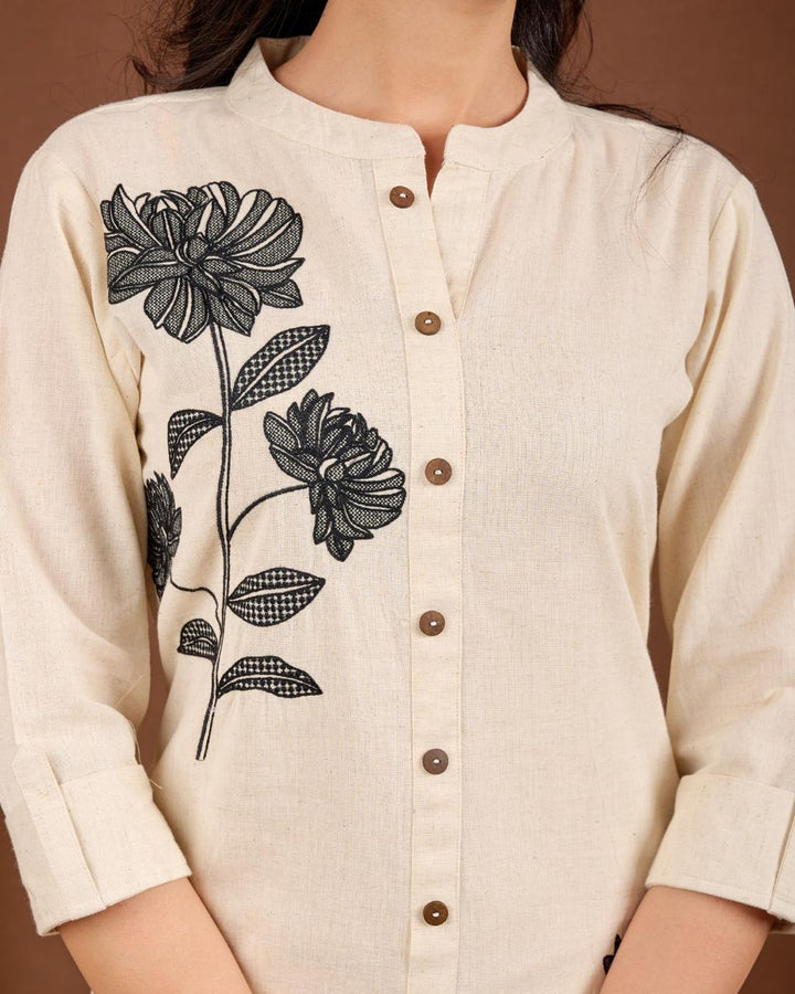 Rajhans Mono Embroidery Cotton Co-ord Set