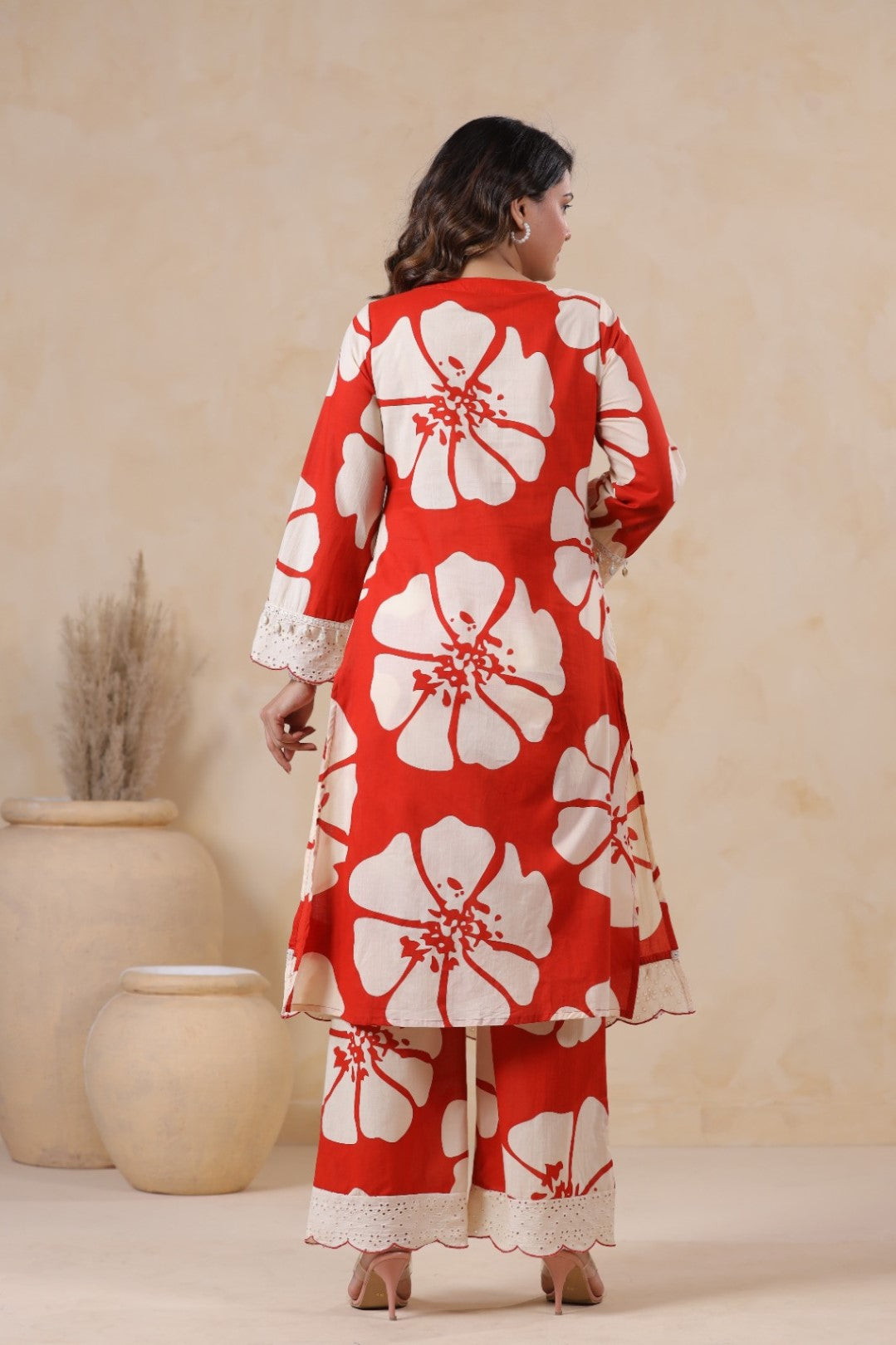 Hardik Sindoori Floral Cotton Co-ord Set
