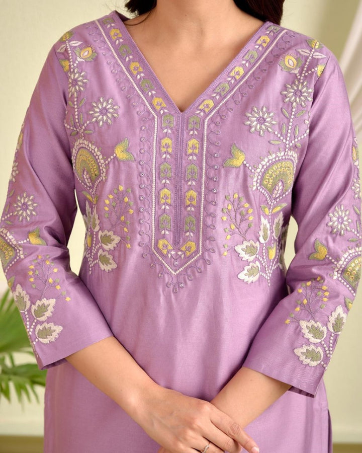 Rajhans Iris Embrodiery Kurta Pant Set