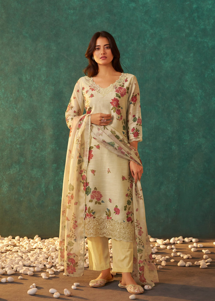 Lalitha Sunshine Floral Linen Work Suit Set