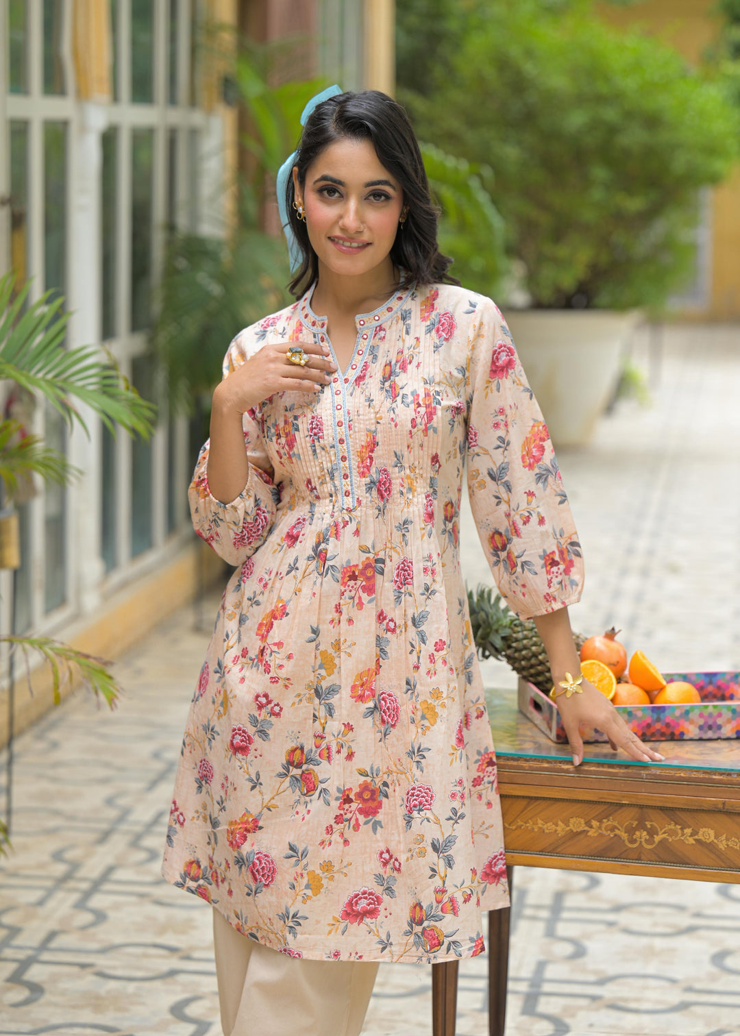 Vastramaya Caramel Printed Co-ord Set