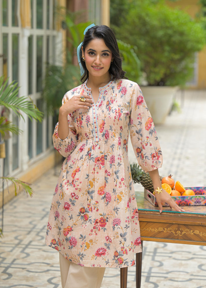 Vastramaya Caramel Printed Co-ord Set