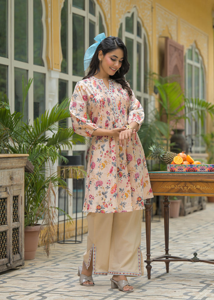 Vastramaya Caramel Printed Co-ord Set