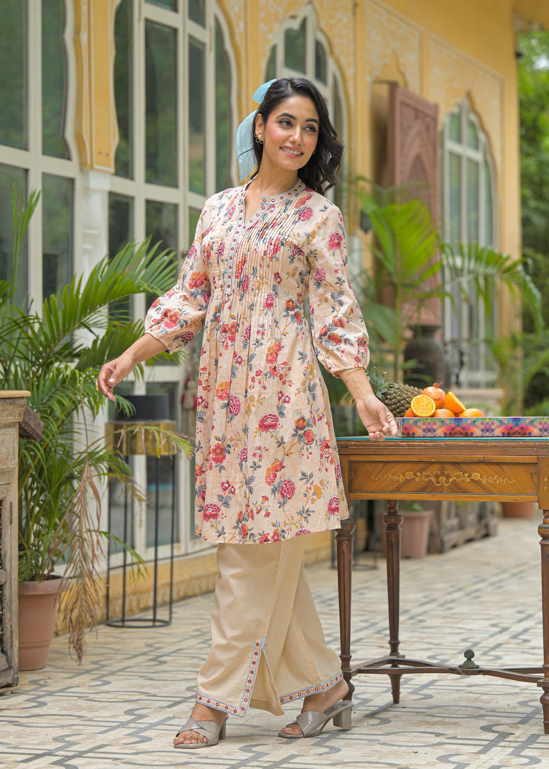 Vastramaya Caramel Printed Co-ord Set