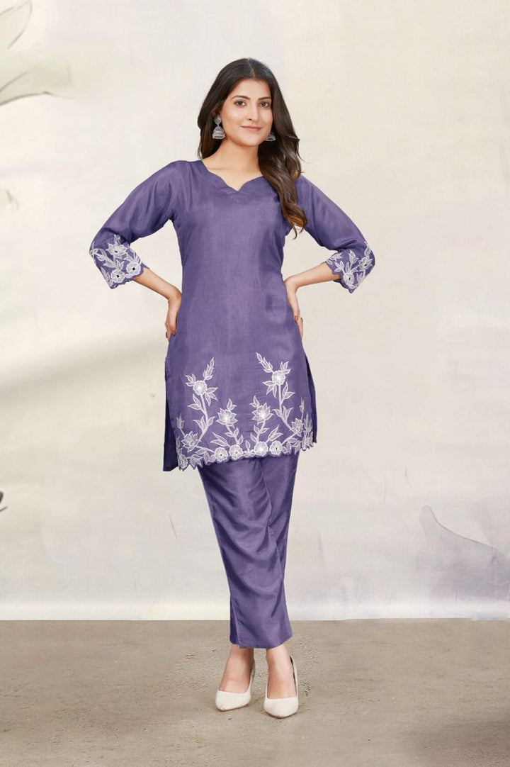 Divya Iris Embroidered Co-ord Set