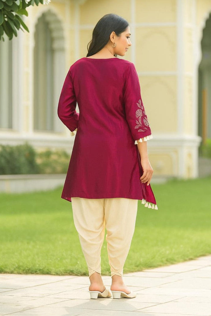 Kara Mulberry Embroidery premium co-ord set