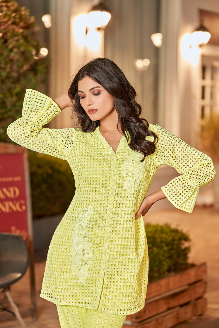 Iyana mellow schiffli Co-ord set