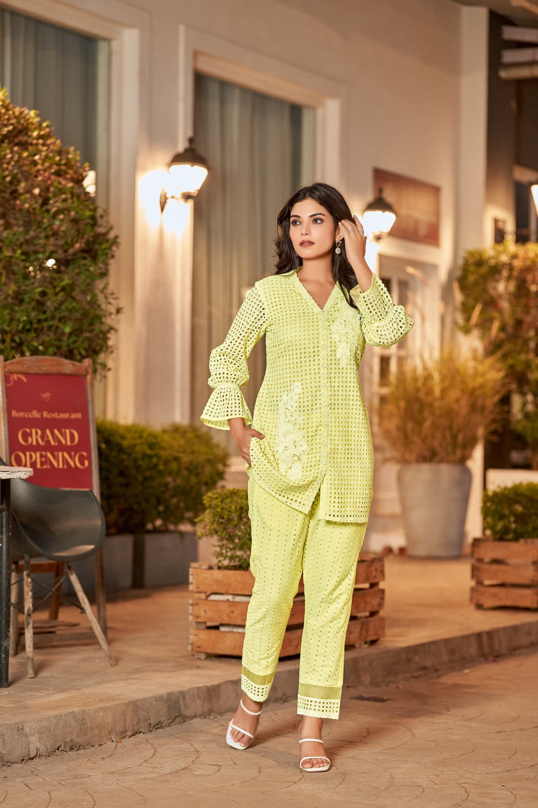 Iyana mellow schiffli Co-ord set