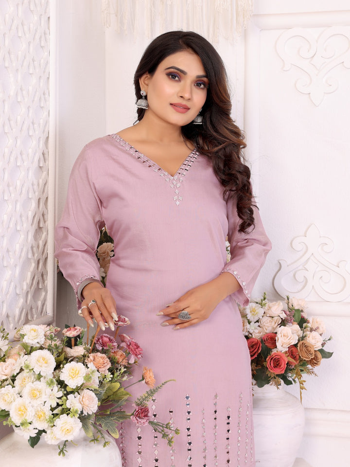 Divya Blossom Mirror Work Co-ord Set