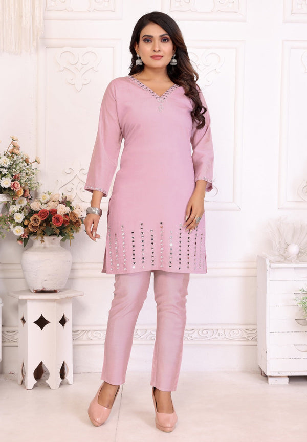 Divya Blossom Mirror Work Co-ord Set