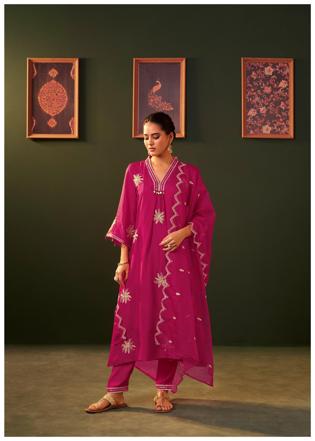 Ira Carmine Work Suit Set