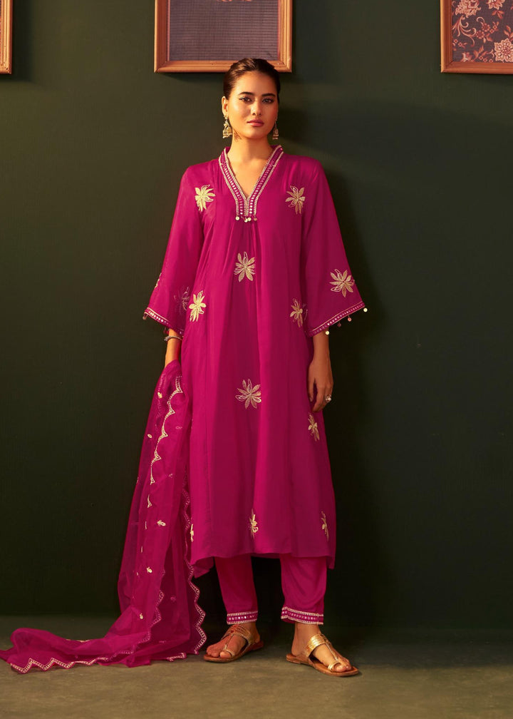 Ira Carmine Work Suit Set